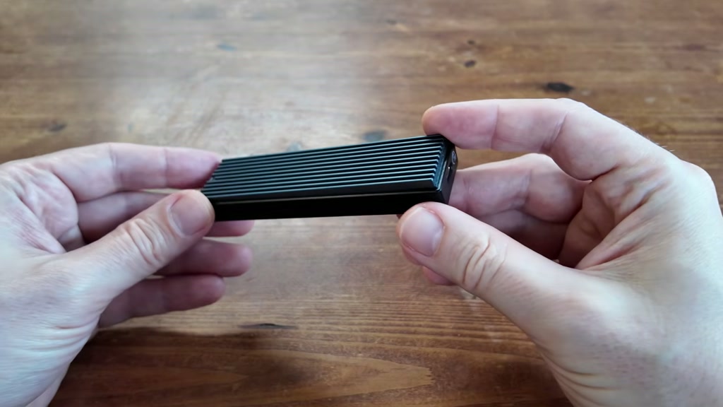 NVMe SSD enclosure shown in our video for cloning a single-slot mini PC
